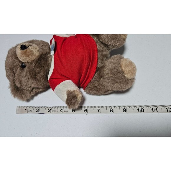 Gund Teddy Bear 10 Inch Plush Jointed Arms Legs Red Shirt Stuffed Animal Toy - Picture 6 of 6
